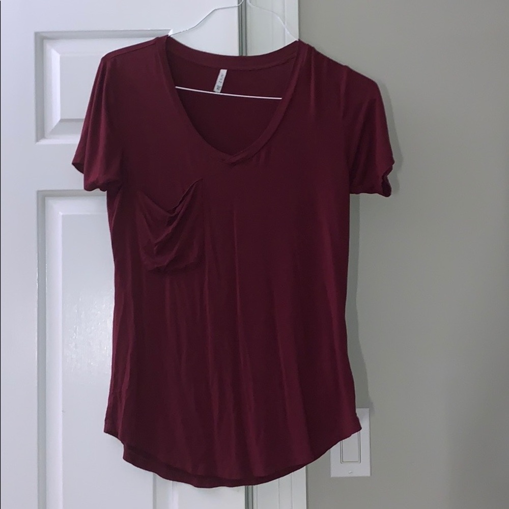 Z Supply Burgundy Loose Tee